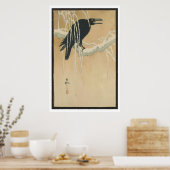 Japans  Afbeelding van de Kunst van Zwarte Crow in Poster (Keuken)