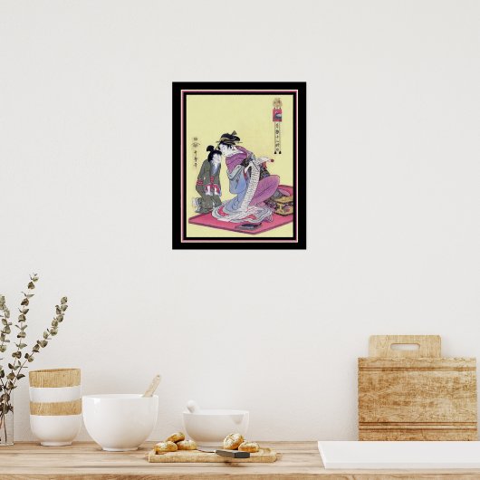  Japans afdrukken ca. 1912 - 16 x 20 Poster (Keuken)