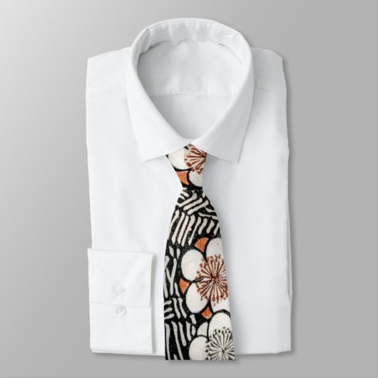 Japans afdrukken in rood, zwart en wit Stropdas (Gebonden)