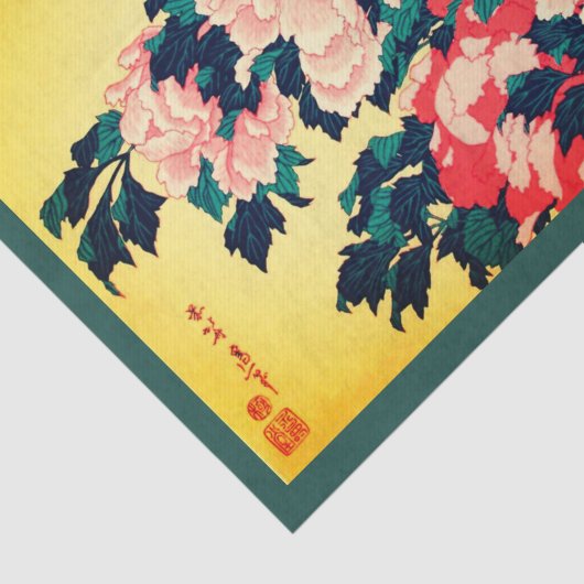 Japans afdrukken met papieren vlinder tissuepapier (Detail)