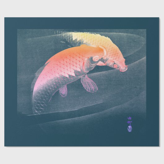 JAPANS AFDRUKKEN VAN KAARTBLAUWpapier Cadeaupapier (Vlak)