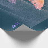 JAPANS AFDRUKKEN VAN KAARTBLAUWpapier Cadeaupapier (Hoek)