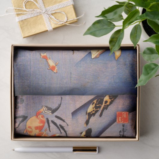 JAPANS AFDRUKSTSTUK EN KARTAFVALpapier Tissuepapier (Geschenk)