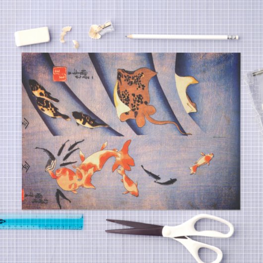 JAPANS AFDRUKSTSTUK EN KARTAFVALpapier Tissuepapier (Craft)