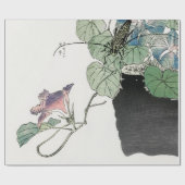 JAPANS AFDRUKTE PLANT MET MANTIS Wrapppapier Cadeaupapier (Vlak)