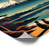 Japans AI Mt Fuji Camping Poster (Hoek)