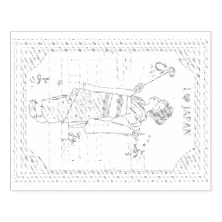 Japan's ancient capital and cute maiko. rubberstempel