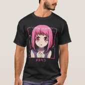 Japans Anime Girl Punk Kwaad - pastel Menhera Kaw T-shirt (Voorkant)