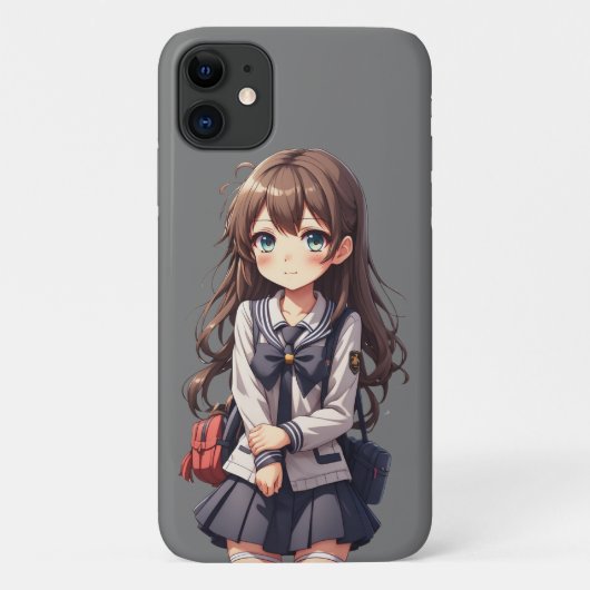 Japans anime school meisje Case-Mate iPhone case (Achterkant)