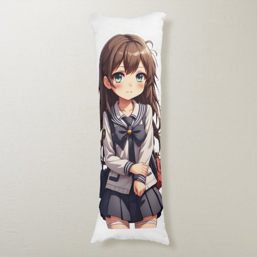 Japans anime school meisje lichaamskussen (Voorkant Verticaal)