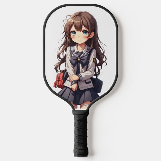 Japans anime school meisje pickleball paddle (Voorkant)