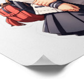 Japans anime school meisje poster (Hoek)