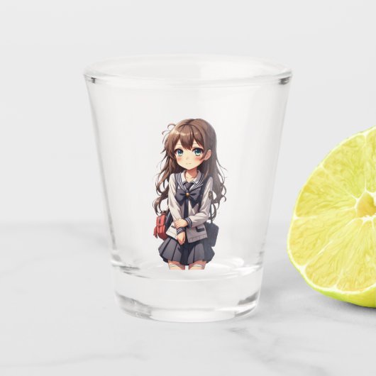 Japans anime school meisje shot glas (Voorkant)