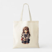 Japans anime school meisje tote bag (Achterkant)