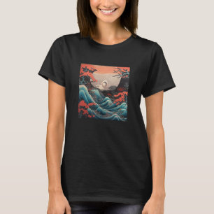 Japans Art Cherry Blossoms Japan Woodblo T-shirt