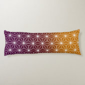 Japans Asanoha Bourgogne & Goud Lichaamskussen (Achterkant)