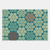 Japans Asanoha Mix Patroon Inpakpapier Vel (Voorkant 2)