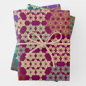 Japans Asanoha Mix Patroon Inpakpapier Vel (In situ)