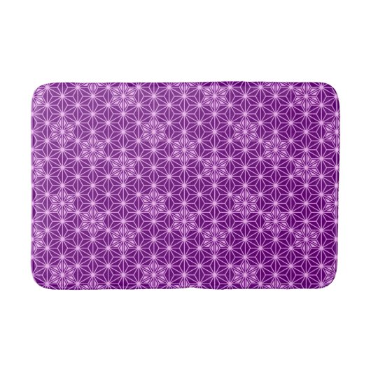 Japans Asanoha of Star Pattern - amethyst paars Badmat (Voorkant)