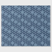 Japans Asanoha of Star Pattern, Indigo Blue Cadeaupapier (Vlak)