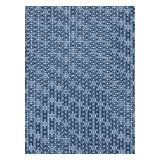 Japans Asanoha of Star Pattern, Indigo Blue Tafelkleed (Voorkant)