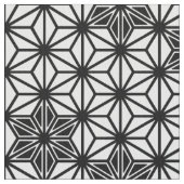 Japans Asanoha of Star Pattern, wit en zwart Stof (Close Up)