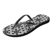Japans Asanoha of Star Pattern, wit en zwart Teenslippers (Schuin)