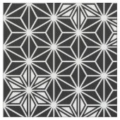 Japans Asanoha of Star Pattern, zwart-wit Stof (Close Up)