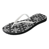 Japans Asanoha of Star Pattern, zwart-wit Teenslippers (Schuin)