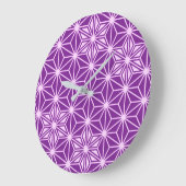 Japans Asanoha-patroon - amethyst paars Grote Klok (Hoek)