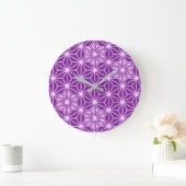 Japans Asanoha-patroon - amethyst paars Grote Klok (Huis)