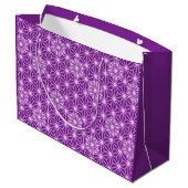 Japans Asanoha-patroon - amethyst paars Large Cadeautasje (Achterkant Gekanteld)