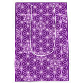 Japans Asanoha-patroon - amethyst paars Medium Cadeauzakje (Achterkant)
