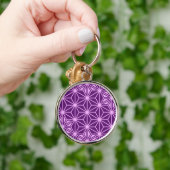 Japans Asanoha-patroon - amethyst paars Sleutelhanger (Hand)