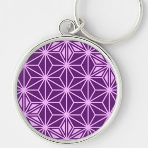 Japans Asanoha-patroon - amethyst paars Sleutelhanger