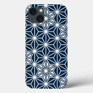 Japans Asanoha-patroon - blauw van de marine Case-Mate iPhone Case