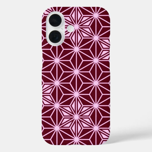 Japans Asanoha-patroon - Bourgogne Case-Mate iPhone Case (Achterkant)