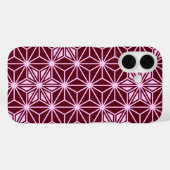 Japans Asanoha-patroon - Bourgogne Case-Mate iPhone Case (Achterkant (horizontaal))