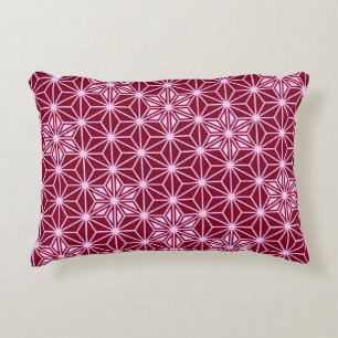 Japans Asanoha-patroon - Bourgogne Decoratief Kussen