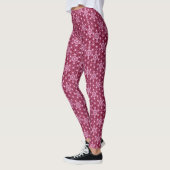 Japans Asanoha-patroon - Bourgogne Leggings (Links)