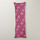 Japans Asanoha-patroon - Bourgogne Lichaamskussen (Achterkant (Verticaal))