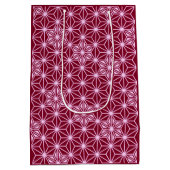 Japans Asanoha-patroon - Bourgogne Medium Cadeauzakje (Achterkant)