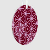 Japans Asanoha-patroon - Bourgogne Ornament (voorkant)