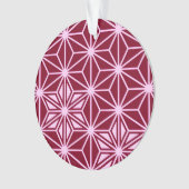 Japans Asanoha-patroon - Bourgogne Ornament (voorkant)
