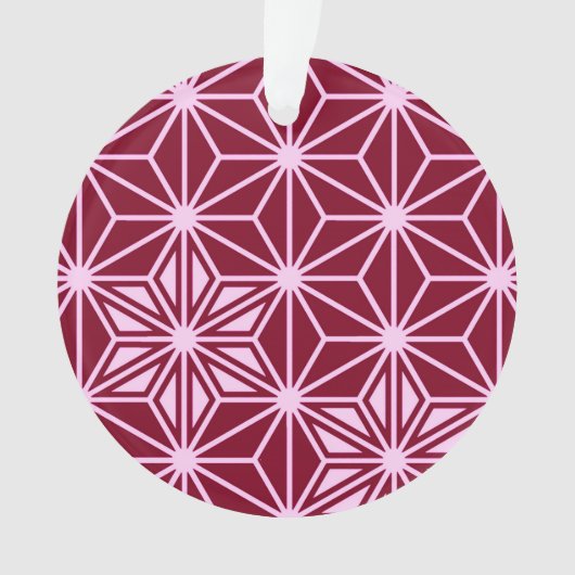 Japans Asanoha-patroon - Bourgogne Ornament (voorkant)