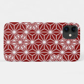 Japans Asanoha-patroon - donkerrood Case-Mate iPhone Case (Achterkant (horizontaal))