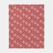 Japans Asanoha-patroon - donkerrood Fleece Deken (Voorkant)
