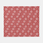 Japans Asanoha-patroon - donkerrood Fleece Deken (Voorkant (Horizontaal))