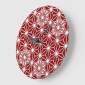 Japans Asanoha-patroon - donkerrood Grote Klok (Hoek)