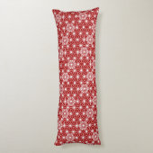 Japans Asanoha-patroon - donkerrood Lichaamskussen (Achterkant (Verticaal))